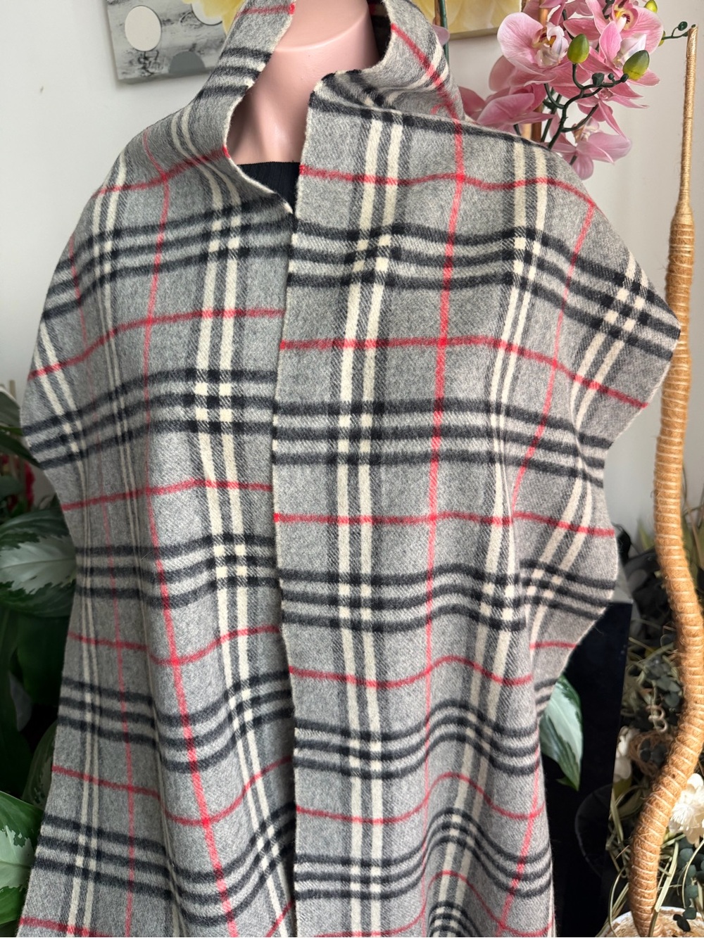 Burberry London Lambwool Throw/ Shawl Scarf.